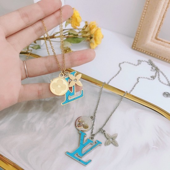 LV Jewelry Necklace: $20–$25 with box; $17–$22 without box
