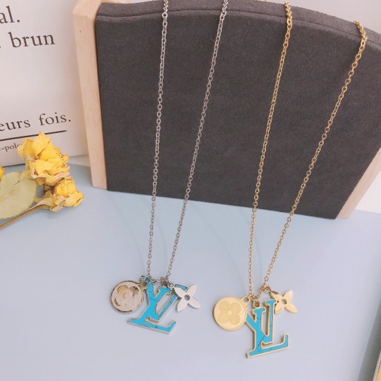 LV Jewelry Necklace: $20–$25 with box; $17–$22 without box