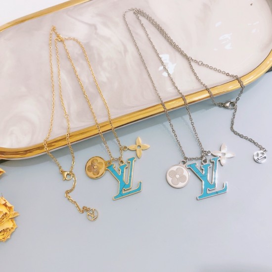 LV Jewelry Necklace: $20–$25 with box; $17–$22 without box