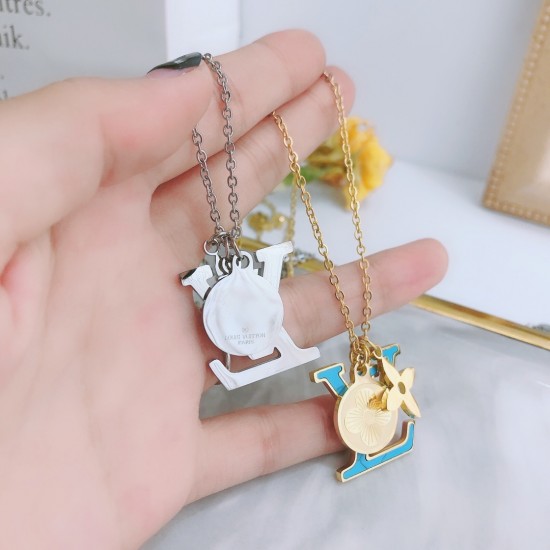 LV Jewelry Necklace: $20–$25 with box; $17–$22 without box