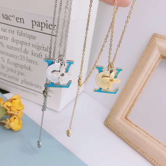 LV Jewelry Necklace: $20–$25 with box; $17–$22 without box