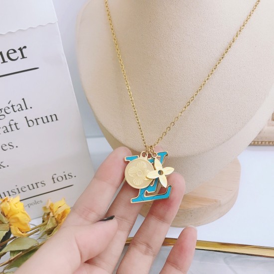 LV Jewelry Necklace: $20–$25 with box; $17–$22 without box