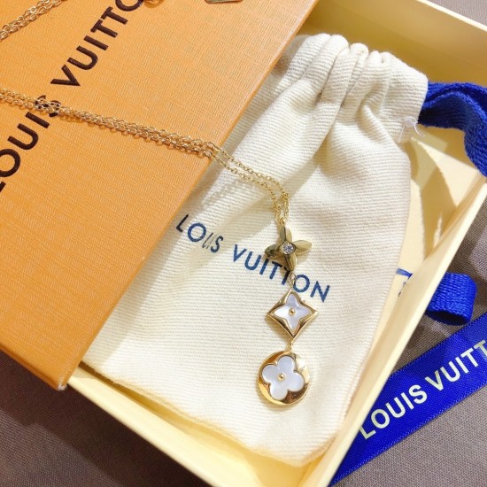 LV Jewelry Necklace: $20–$25 with box; $17–$22 without box