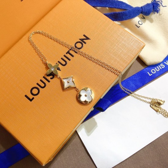LV Jewelry Necklace: $20–$25 with box; $17–$22 without box