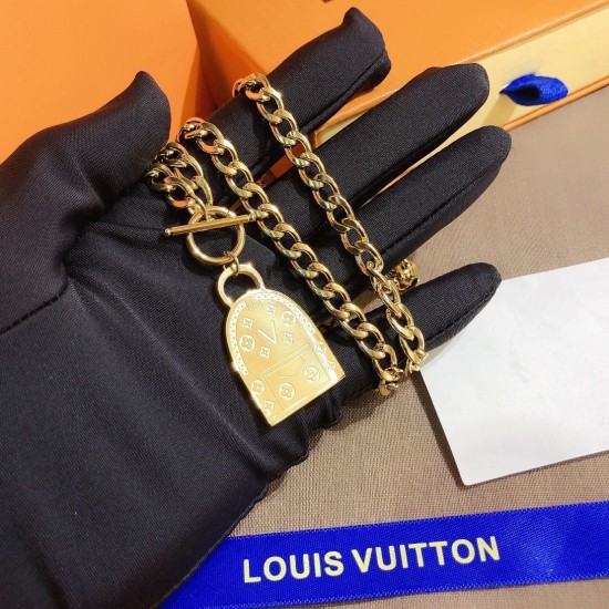 LV Jewelry Necklace: $20–$25 (with box); $17–$22 (without bo