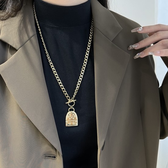 LV Jewelry Necklace: $20–$25 (with box); $17–$22 (without bo