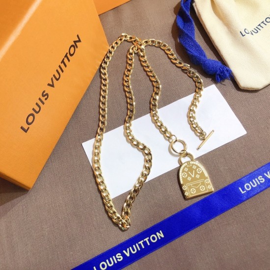 LV Jewelry Necklace: $20–$25 (with box); $17–$22 (without bo