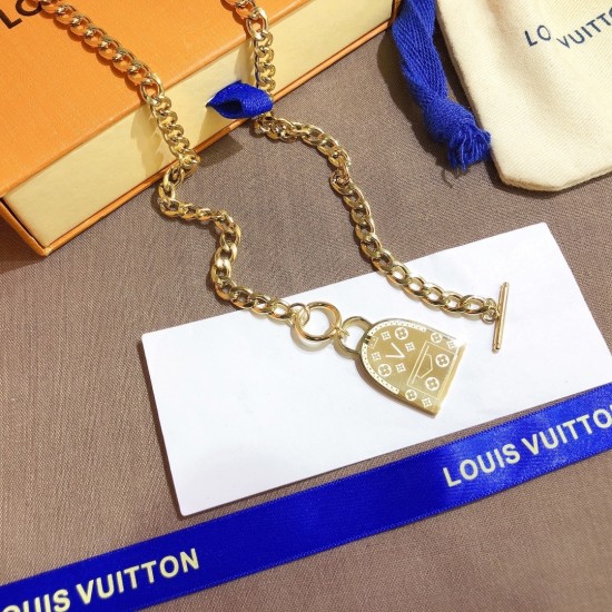 LV Jewelry Necklace: $20–$25 (with box); $17–$22 (without bo