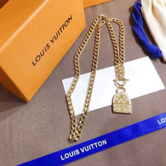 LV Jewelry Necklace: $20–$25 (with box); $17–$22 (without bo