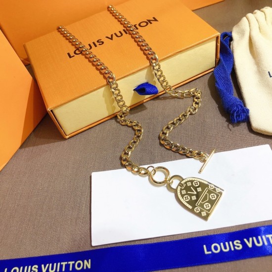 LV Jewelry Necklace: $20–$25 (with box); $17–$22 (without bo