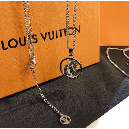 LV Jewelry Necklace: $20–$25 with box; $17–$22 without box