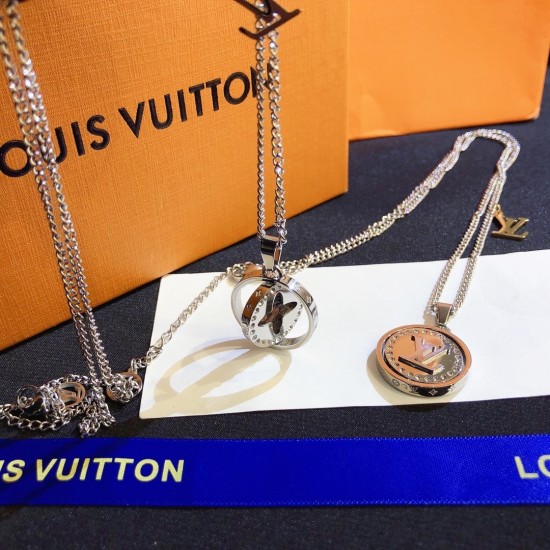 LV Jewelry Necklace: $20–$25 with box; $17–$22 without box