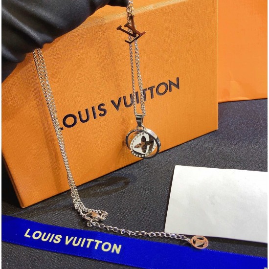 LV Jewelry Necklace: $20–$25 with box; $17–$22 without box