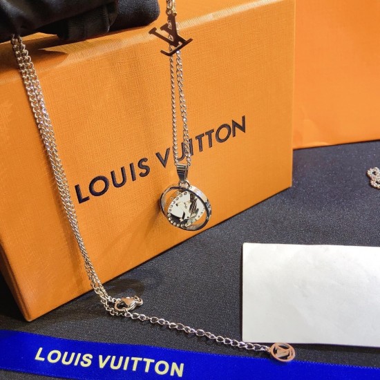 LV Jewelry Necklace: $20–$25 with box; $17–$22 without box
