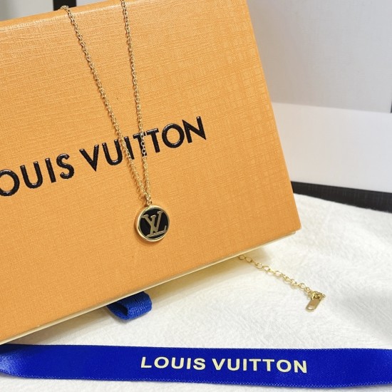 LV Jewelry Necklace: $20–$25 with box; $17–$22 without box