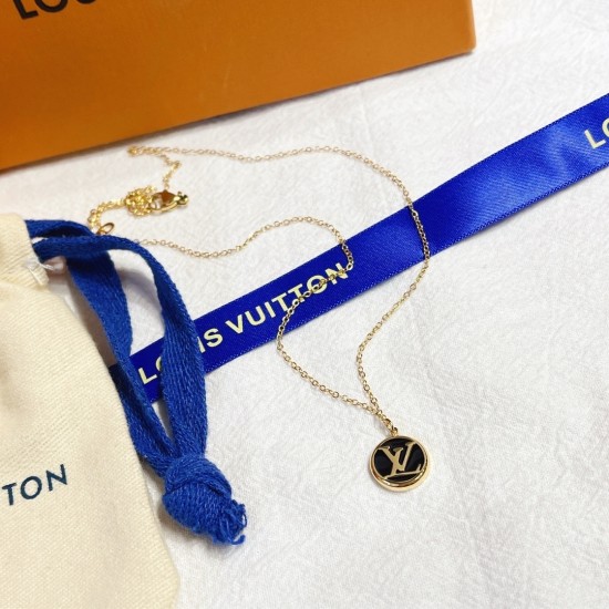 LV Jewelry Necklace: $20–$25 with box; $17–$22 without box