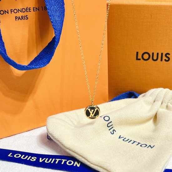 LV Jewelry Necklace: $20–$25 with box; $17–$22 without box