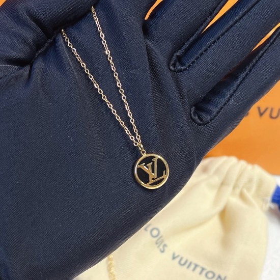 LV Jewelry Necklace: $20–$25 with box; $17–$22 without box