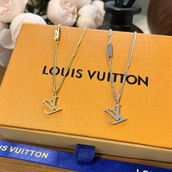 LV Jewelry Necklace: $20–$25 (with box); $17–$22 (without bo