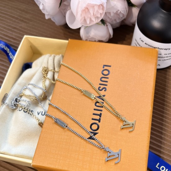 LV Jewelry Necklace: $20–$25 (with box); $17–$22 (without bo