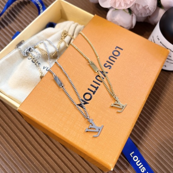LV Jewelry Necklace: $20–$25 (with box); $17–$22 (without bo