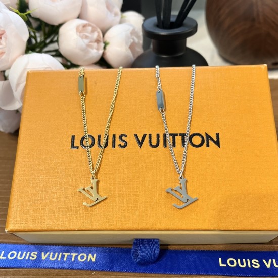 LV Jewelry Necklace: $20–$25 (with box); $17–$22 (without bo
