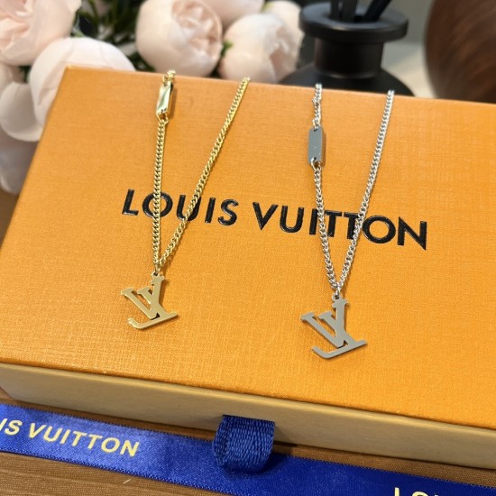 LV Jewelry Necklace: $20–$25 (with box); $17–$22 (without bo