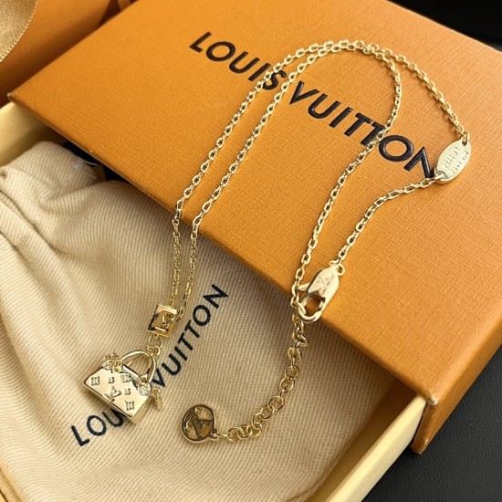 LV Jewelry Necklace: $20–$25 with box; $17–$22 without box