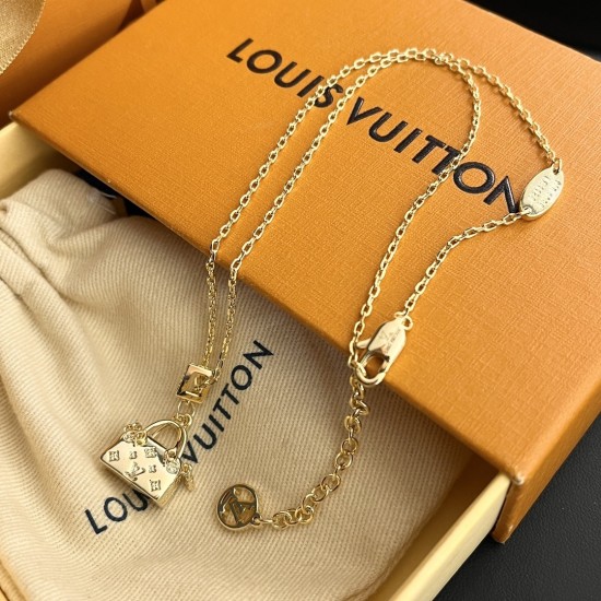 LV Jewelry Necklace: $20–$25 with box; $17–$22 without box