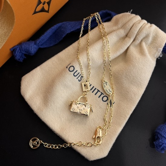LV Jewelry Necklace: $20–$25 with box; $17–$22 without box