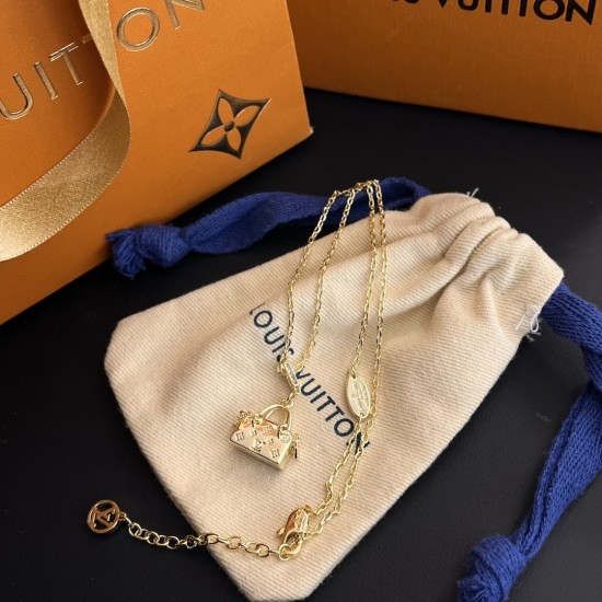 LV Jewelry Necklace: $20–$25 with box; $17–$22 without box