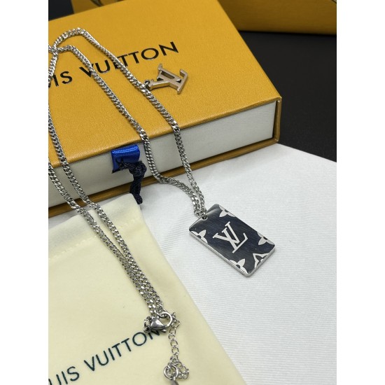 LV Jewelry Necklace: $20–$25 with box; $17–$22 without box