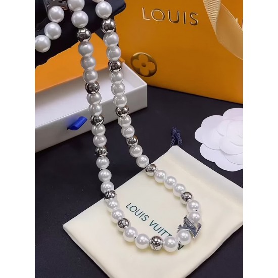 LV Jewelry Necklace: $20–$25 with box; $17–$22 without box