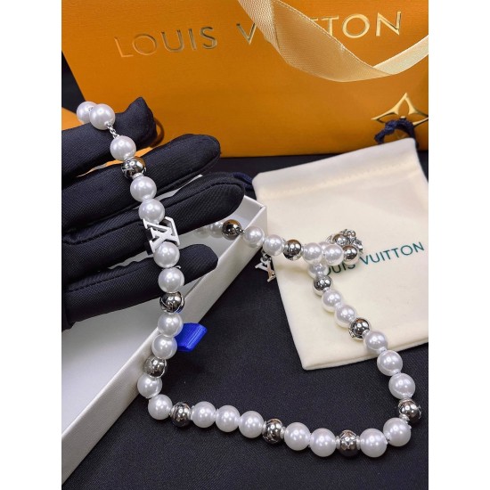 LV Jewelry Necklace: $20–$25 with box; $17–$22 without box