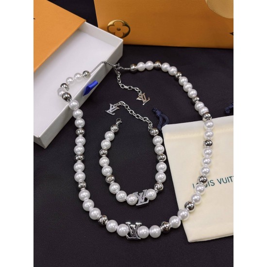 LV Jewelry Necklace: $20–$25 with box; $17–$22 without box