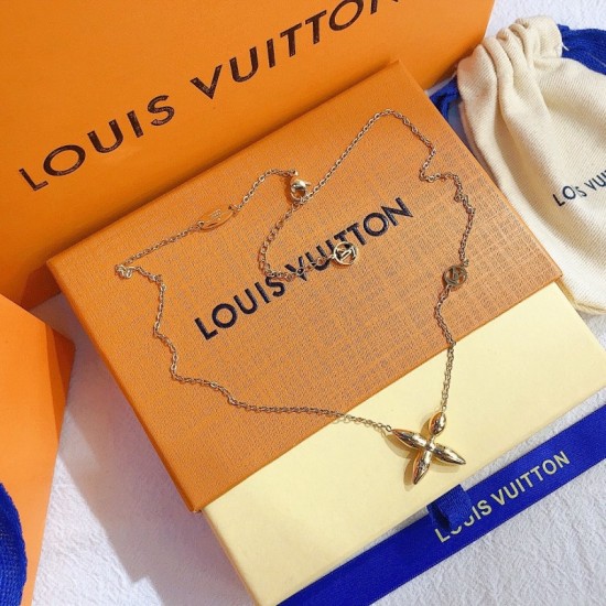 LV Jewelry Necklace: $20–$25 (with box); $17–$22 (without bo