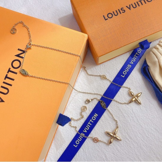 LV Jewelry Necklace: $20–$25 (with box); $17–$22 (without bo