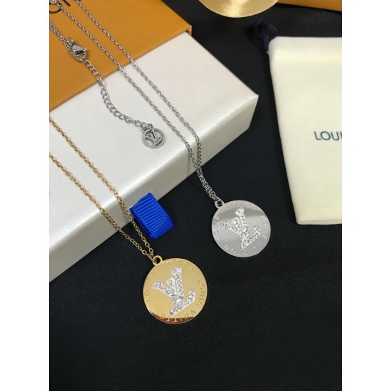 LV Jewelry Necklace: $20–$25 with box; $17–$22 without box