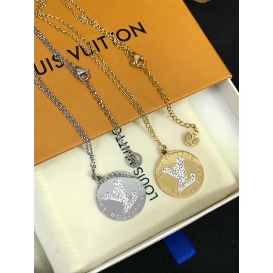 LV Jewelry Necklace: $20–$25 with box; $17–$22 without box