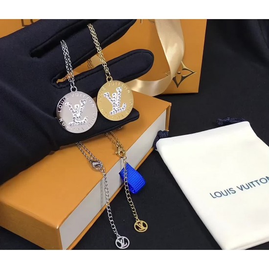 LV Jewelry Necklace: $20–$25 with box; $17–$22 without box
