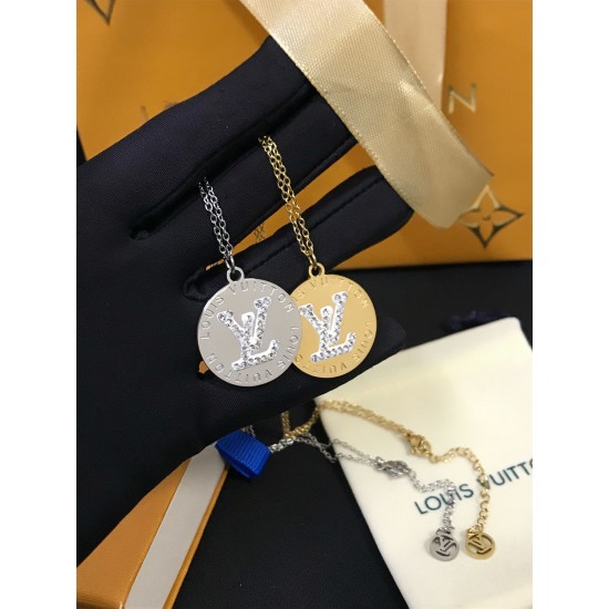 LV Jewelry Necklace: $20–$25 with box; $17–$22 without box