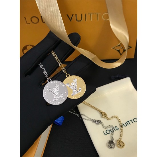 LV Jewelry Necklace: $20–$25 with box; $17–$22 without box