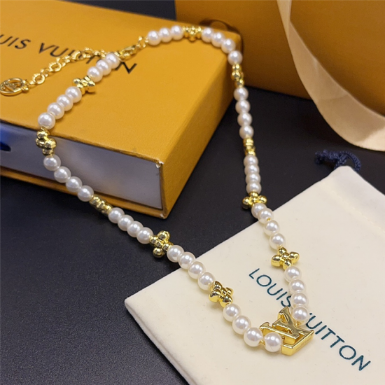 LV Jewelry Necklace: $20–$25 with box; $17–$22 without box