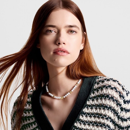 LV Jewelry Necklace: $20–$25 with box; $17–$22 without box