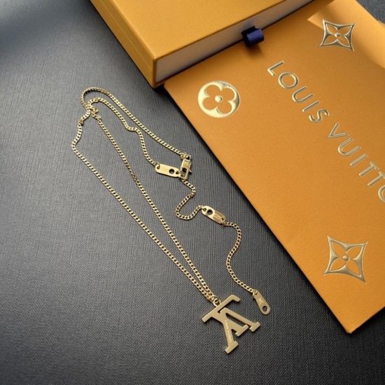 LV Jewelry Necklace: $20–$25 (with box); $17–$22 (without bo