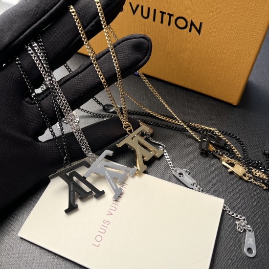 LV Jewelry Necklace: $20–$25 (with box); $17–$22 (without bo