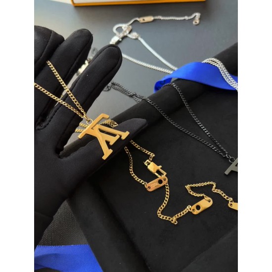 LV Jewelry Necklace: $20–$25 (with box); $17–$22 (without bo