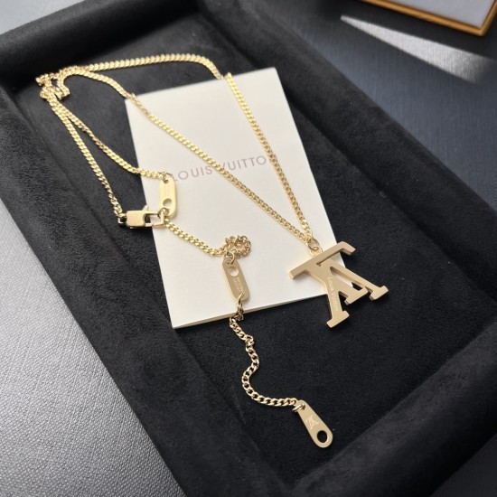 LV Jewelry Necklace: $20–$25 (with box); $17–$22 (without bo