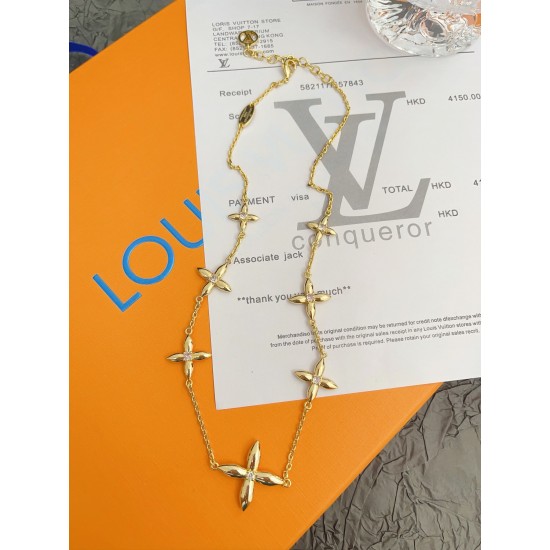 LV Jewelry Necklace: $20–$25 (with box); $17–$22 (without bo