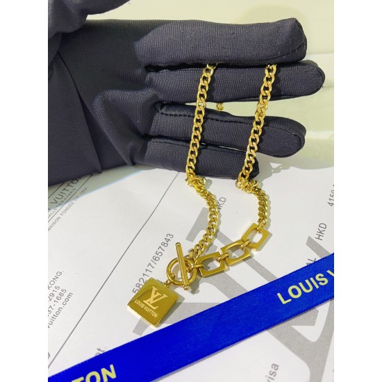 LV Jewelry Necklace: $20–$25 with box; $17–$22 without box